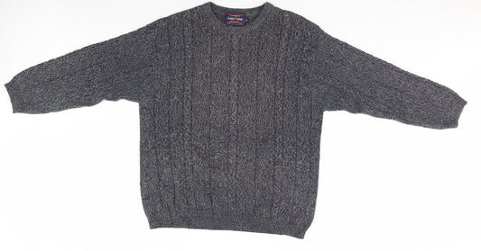 James Cowan Mens Grey   Pullover Jumper Size M