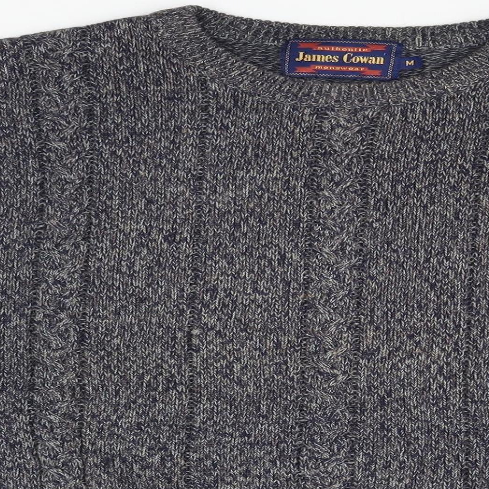 James Cowan Mens Grey   Pullover Jumper Size M