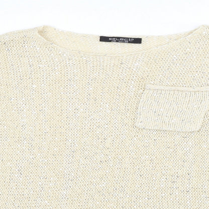 Preloved Select Womens Beige   Pullover Jumper Size 10 - Detail
