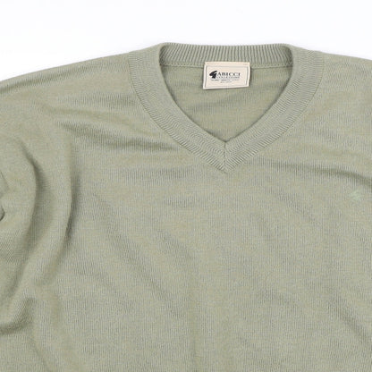 Preloved Gabicci Mens Green   Pullover Jumper - Detail