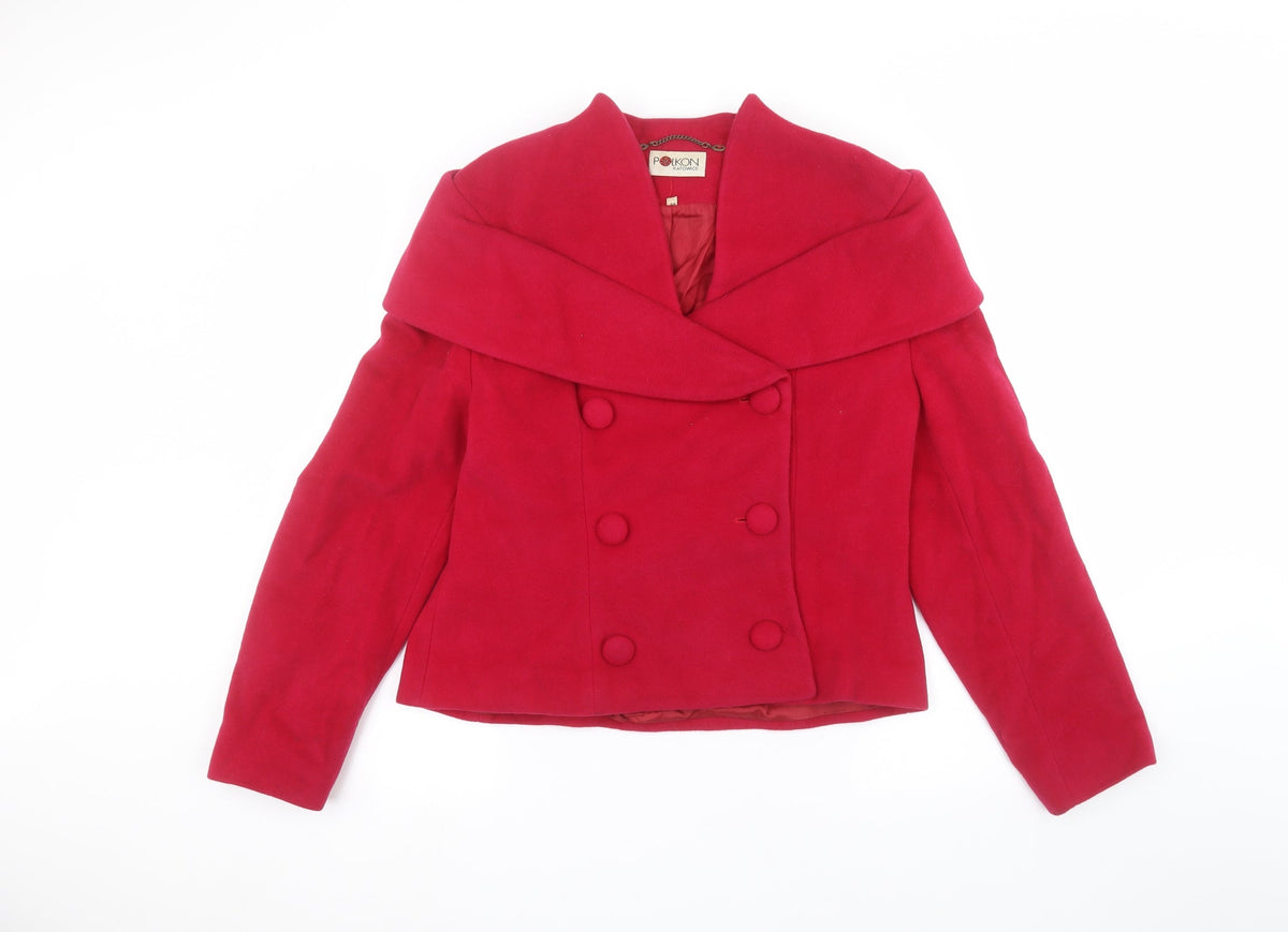 polkon Womens Pink   Jacket  Size 12