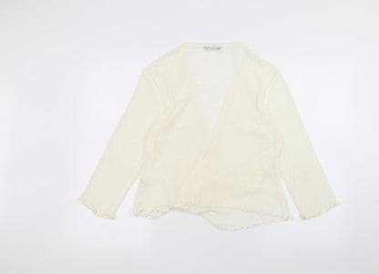 Bonmarché Womens White Cardigan Jumper Size M