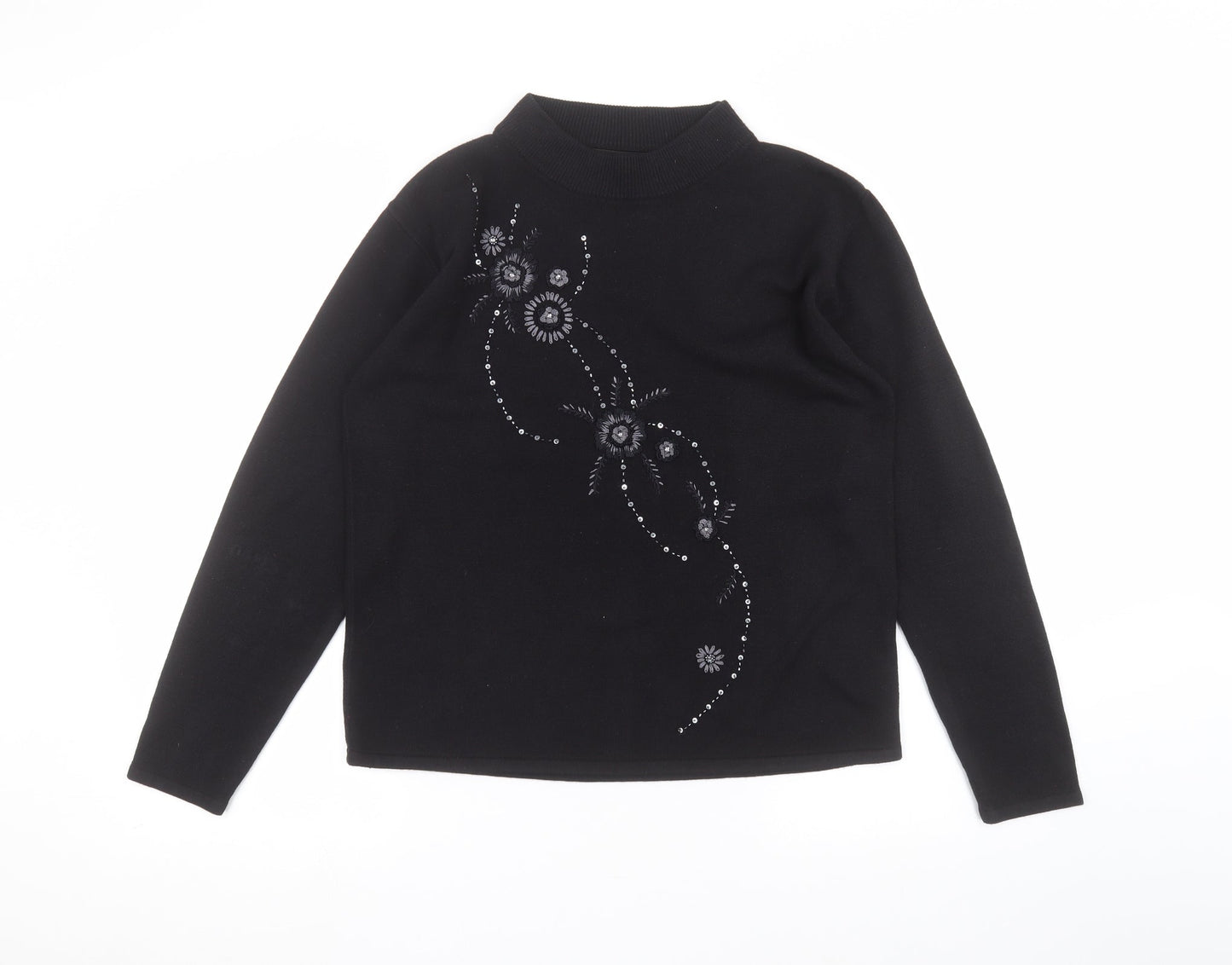 Lauren Taylor Womens Black   Pullover Jumper Size M