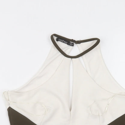 Boohoo Womens White   Basic Blouse Size 8
