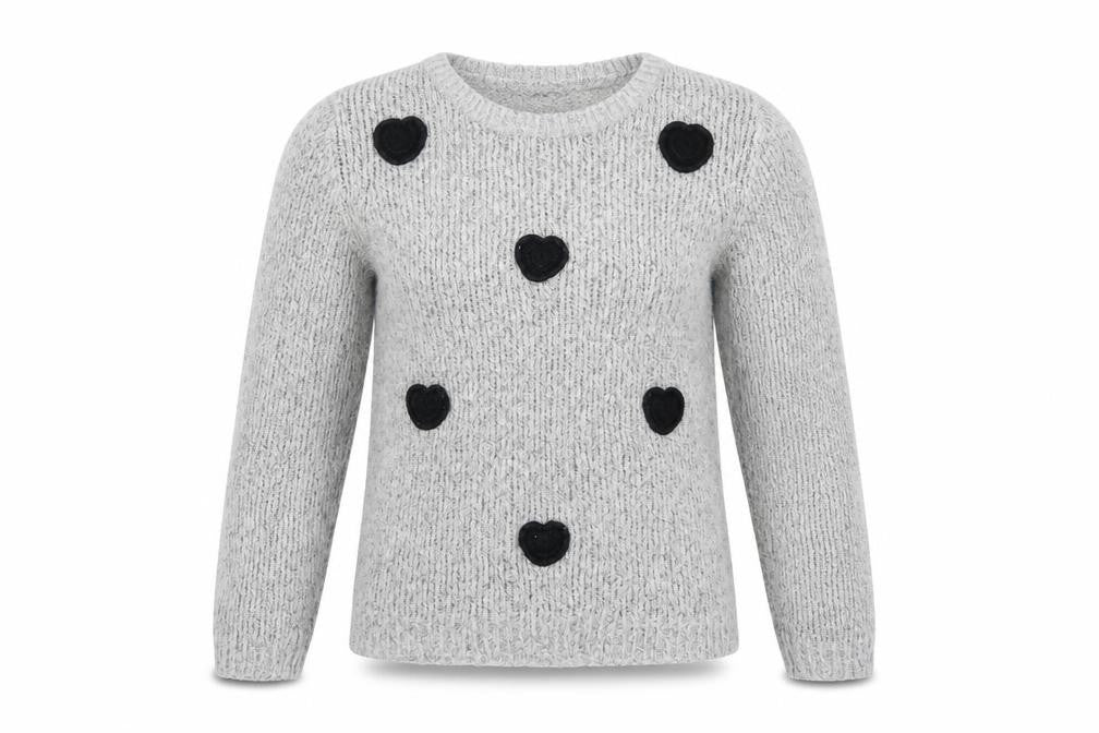 Dorothy Perkins Womens Grey Polka Dot  Pullover Jumper Size 8