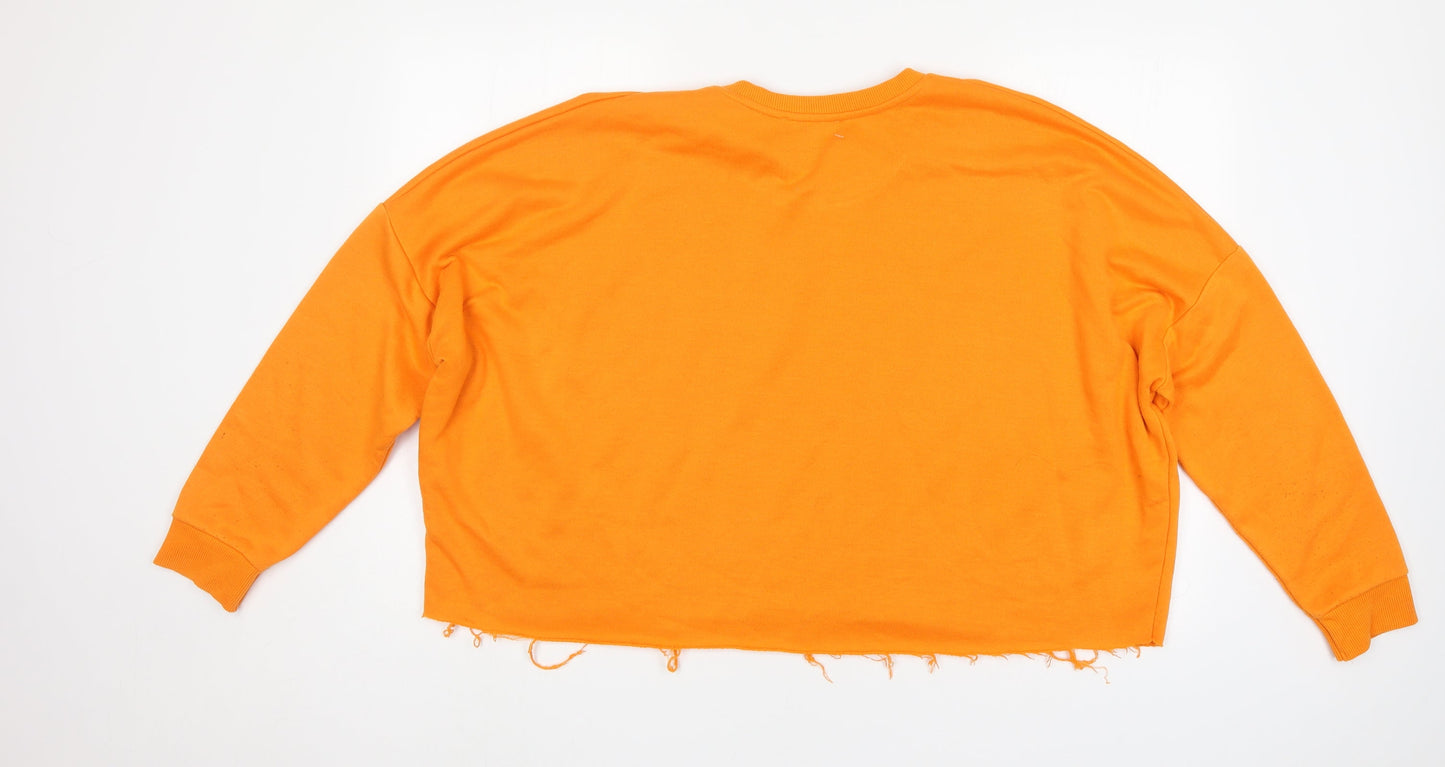 Primark Womens Orange   Pullover Sweatshirt Size 20