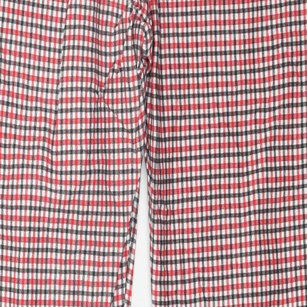 Preworn Womens Red Plaid  Trousers  Size S L24 in