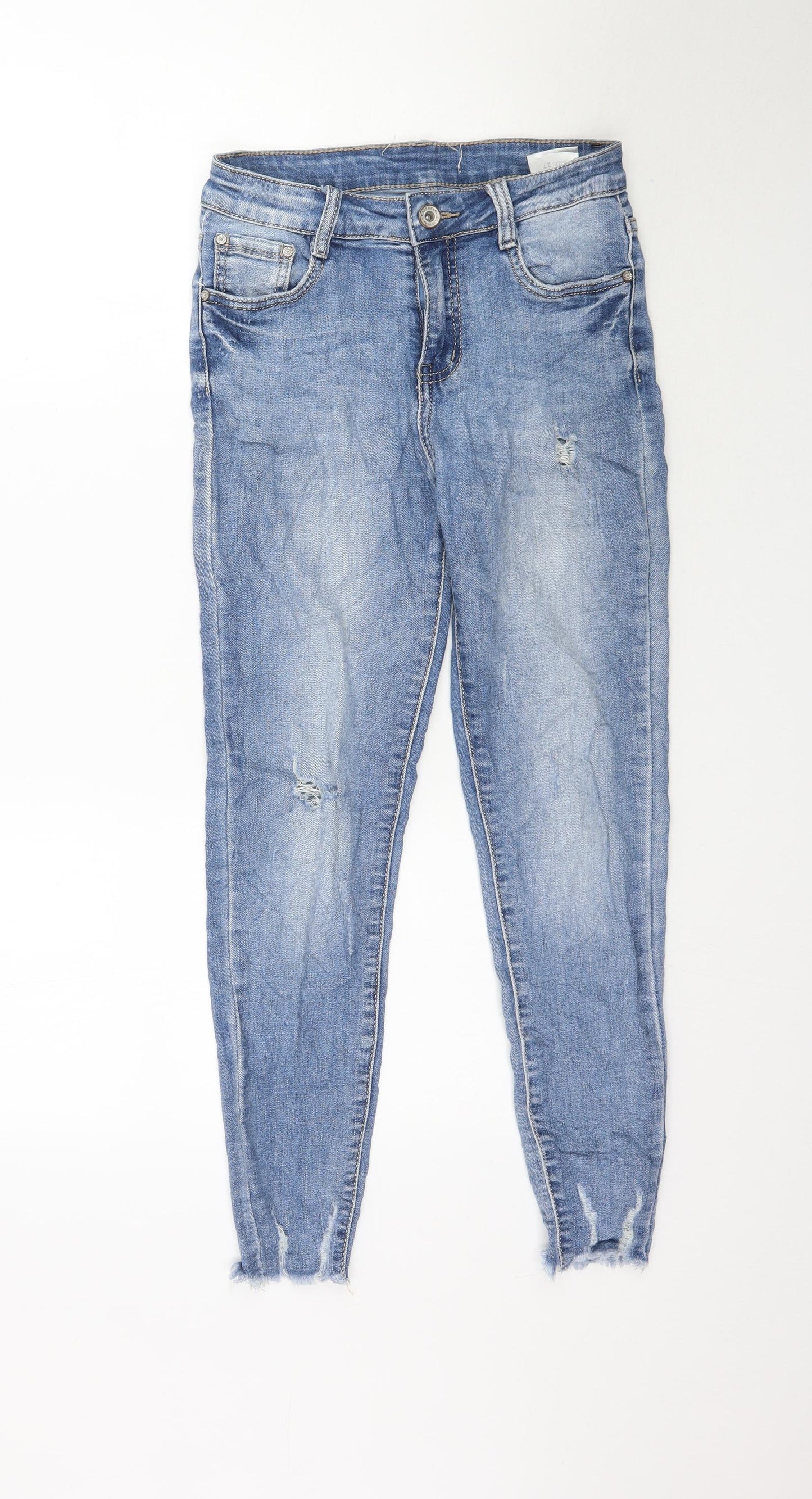 Preworn Womens Blue  Denim Skinny Jeans Size 27 L26 in