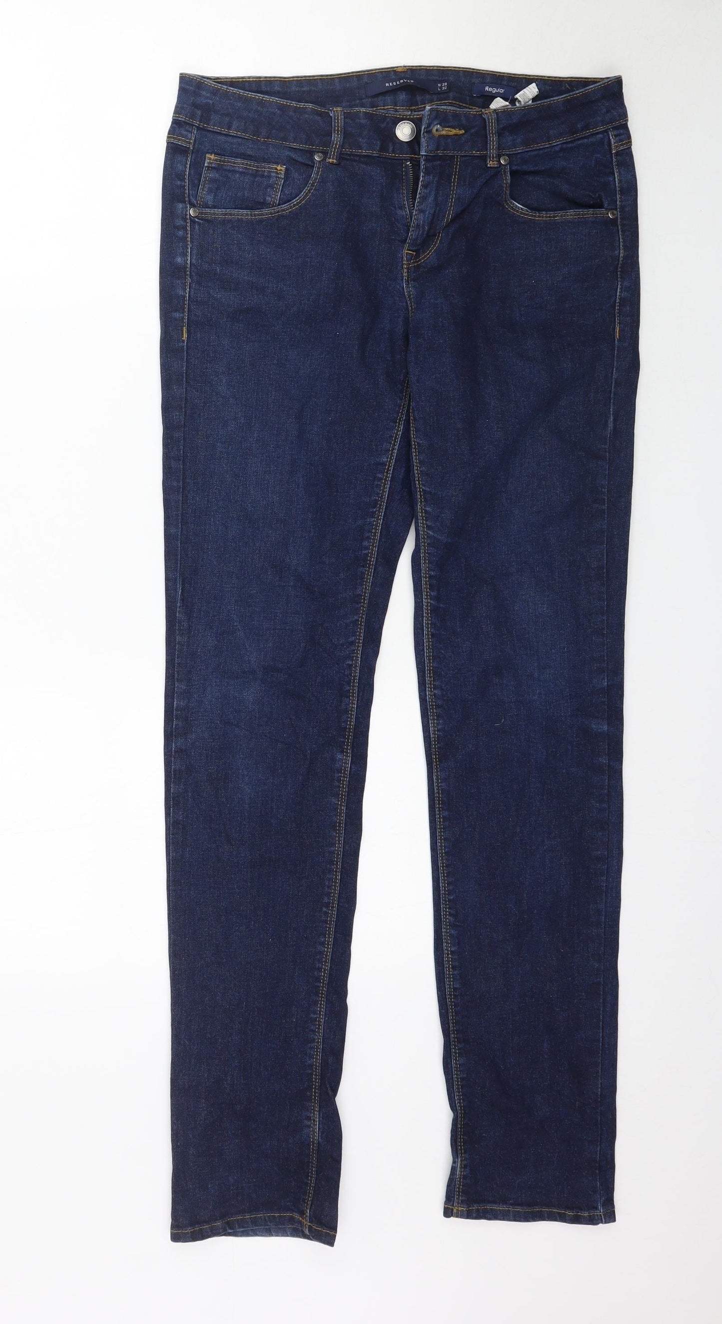 RESERVED Womens Blue  Denim Skinny Jeans Size 28 in L32 in