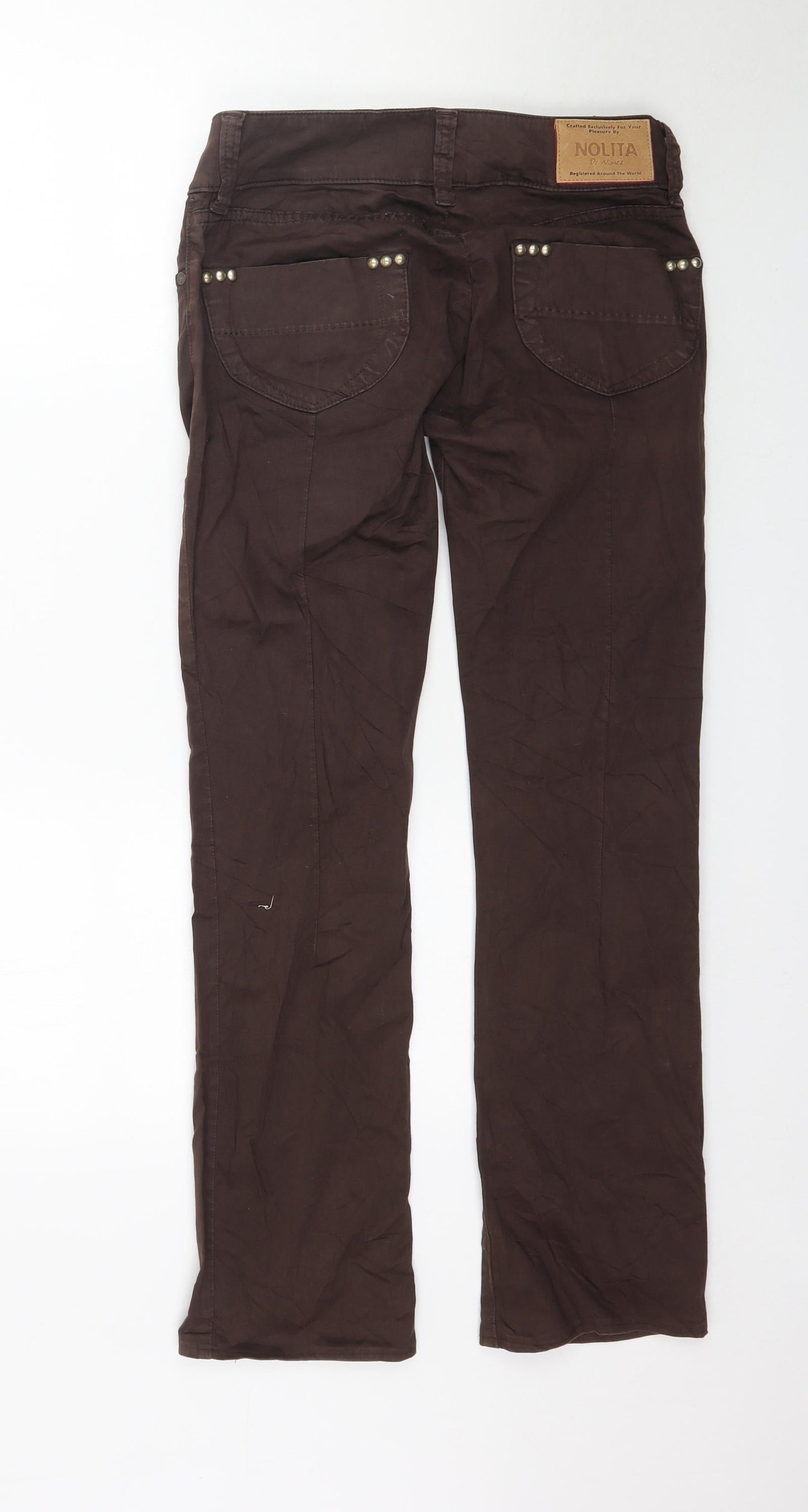 NOLITA Womens Brown  Denim Straight Jeans Size 27 L31 in