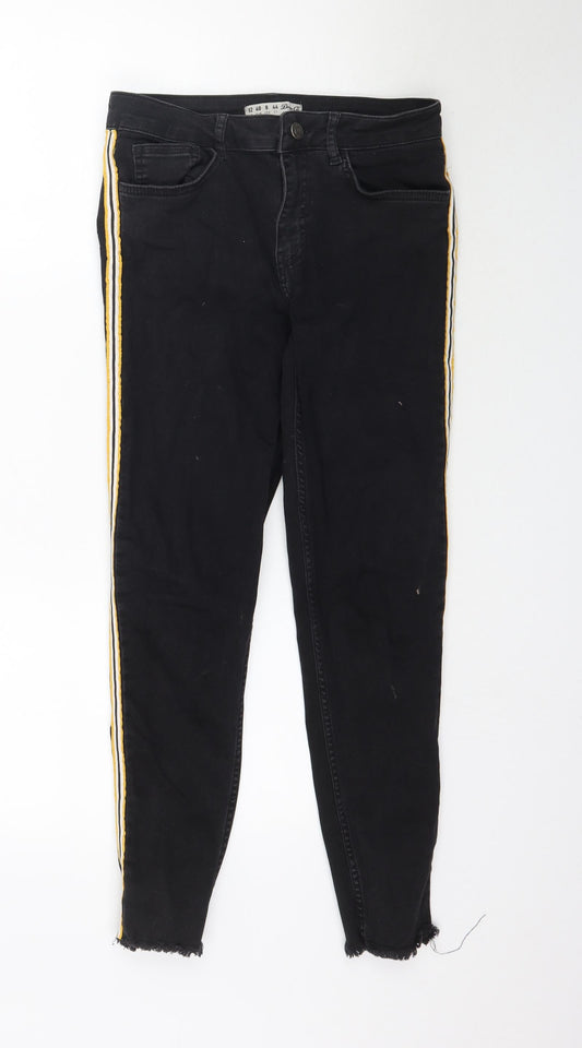 Denim Co. Womens Black  Denim Skinny Jeans Size 12 L27 in