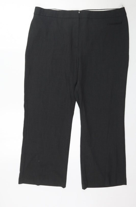 Marks and Spencer Womens Grey   Trousers  Size 18 L27 in