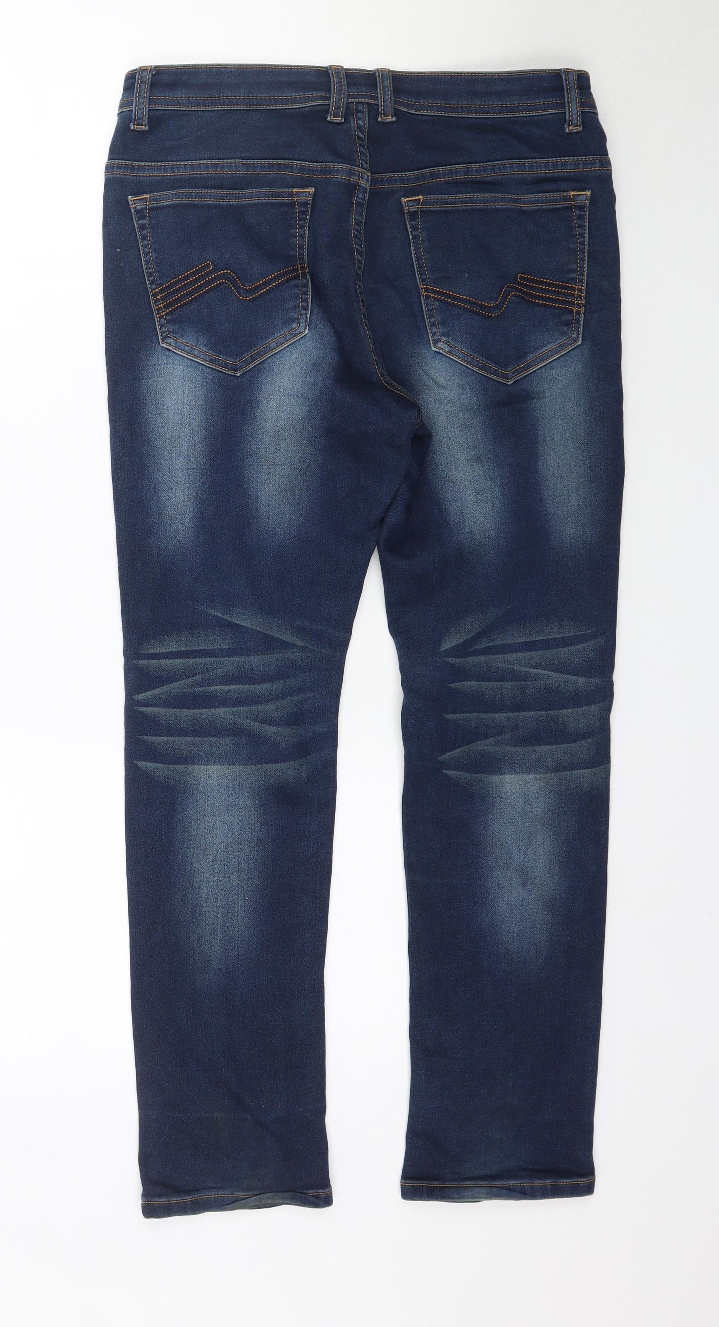 Preworn Womens Blue  Denim Skinny Jeans Size 32 in L28 in