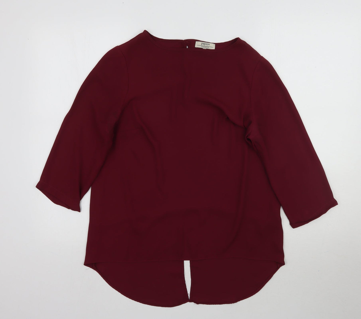 Matalan Womens Red   Basic Blouse Size 10  - Maroon