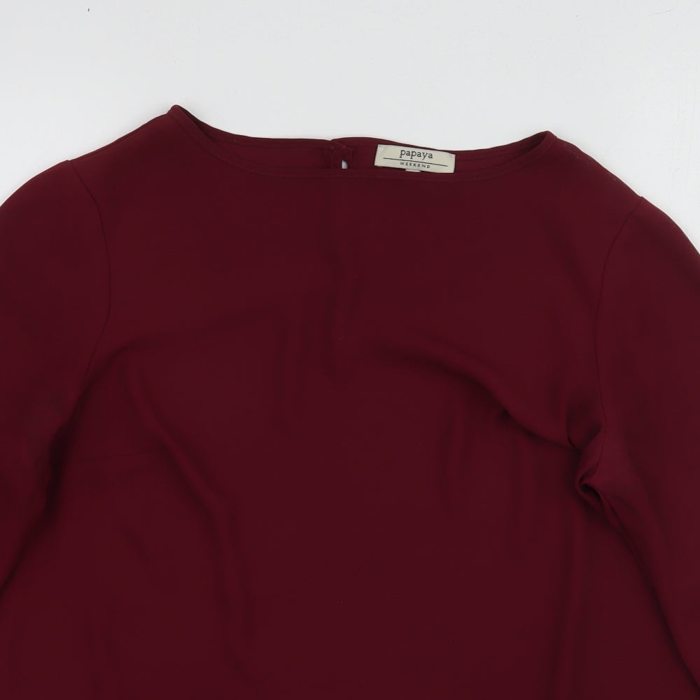 Matalan Womens Red   Basic Blouse Size 10  - Maroon