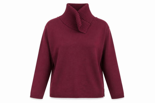 V-Eve Womens Purple  Knit Pullover Jumper Size M