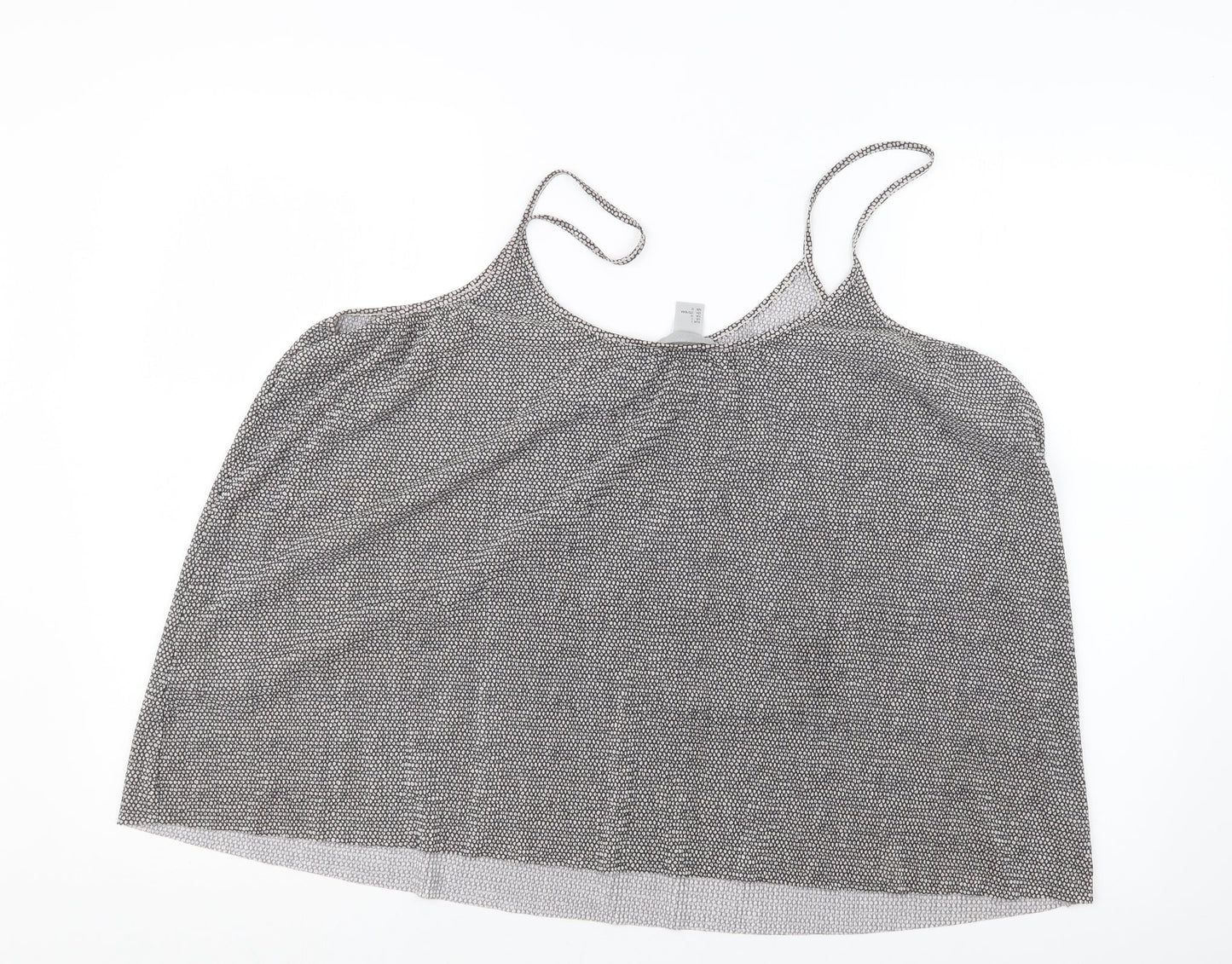 H&M Womens Black Geometric  Basic Tank Size L