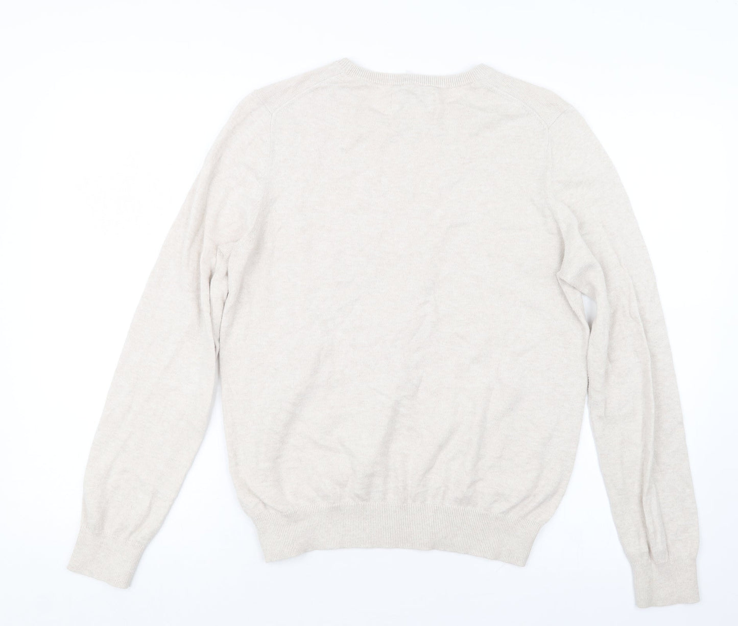 Meraki Womens Beige  Knit Pullover Jumper Size M