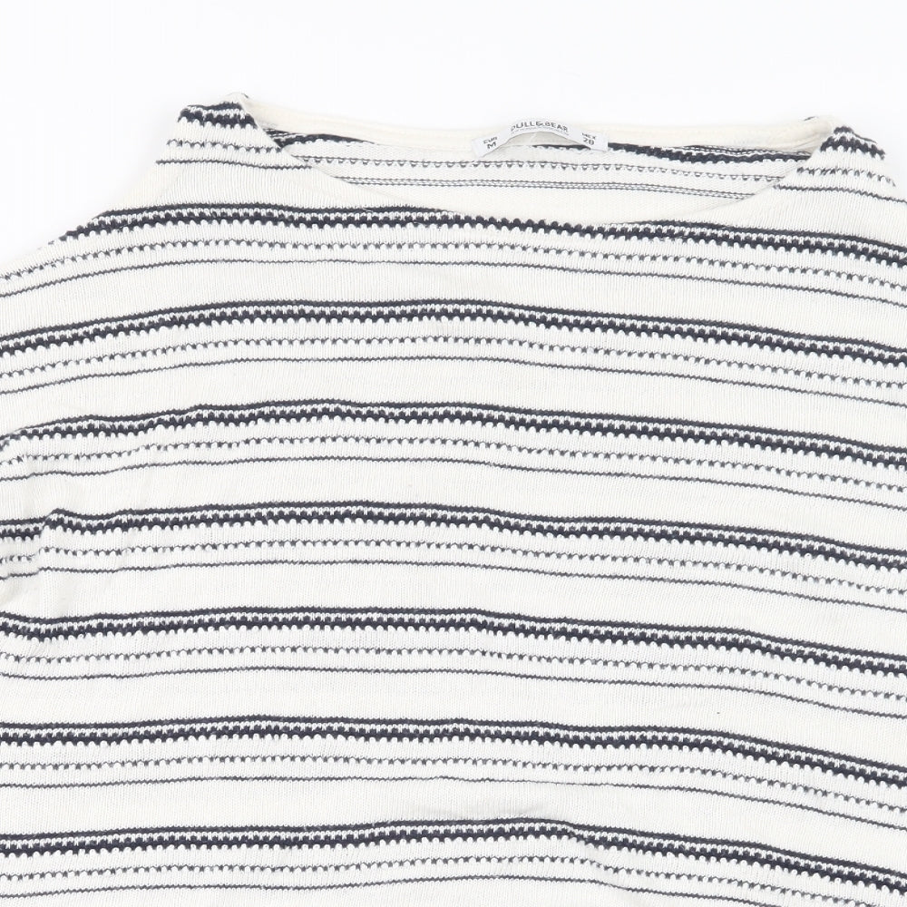 Pull&Bear Womens White   Pullover Jumper Size M