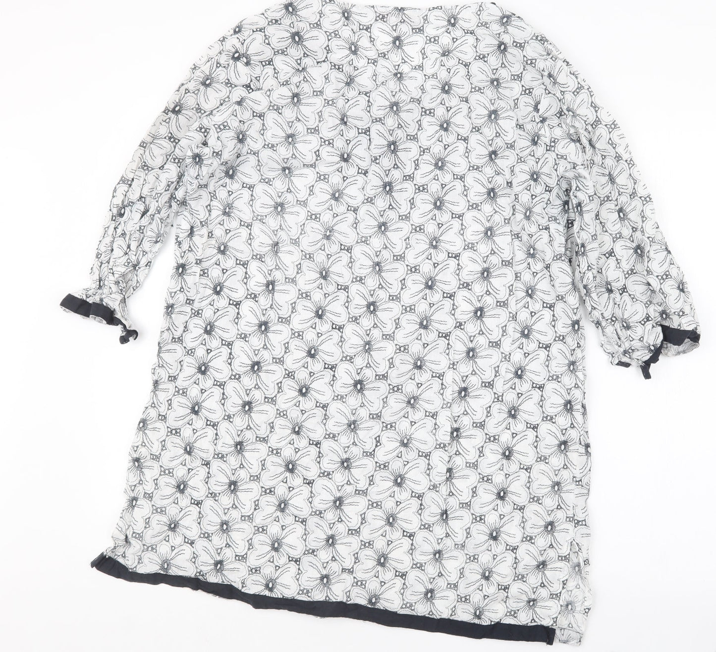Karisma Womens Black Geometric  Basic Blouse Size XL
