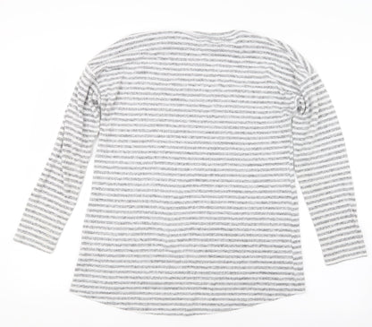 Peacocks Womens Grey Striped  Pullover Jumper Size 12