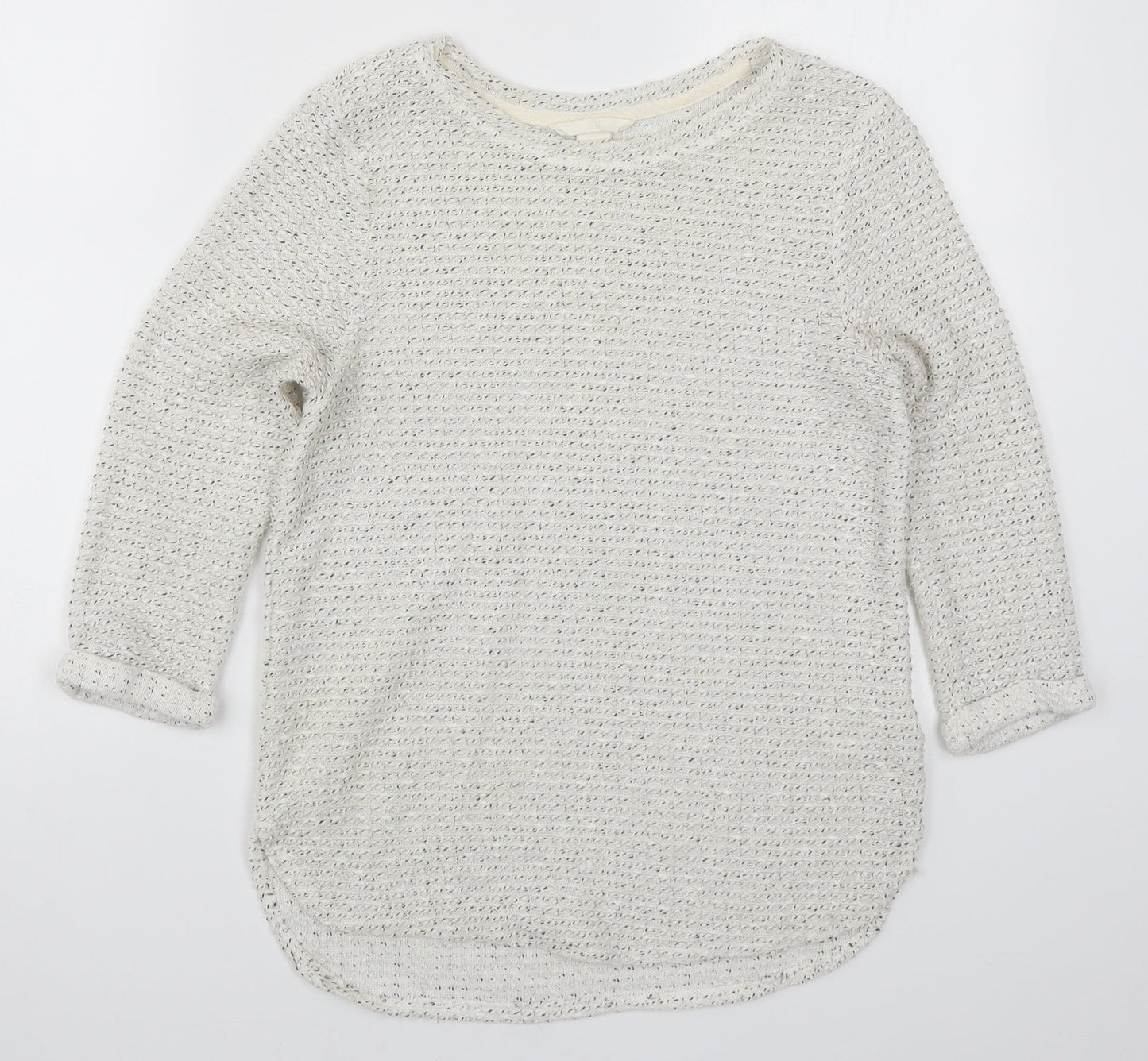 H&M Womens White  Knit Pullover Jumper Size XS