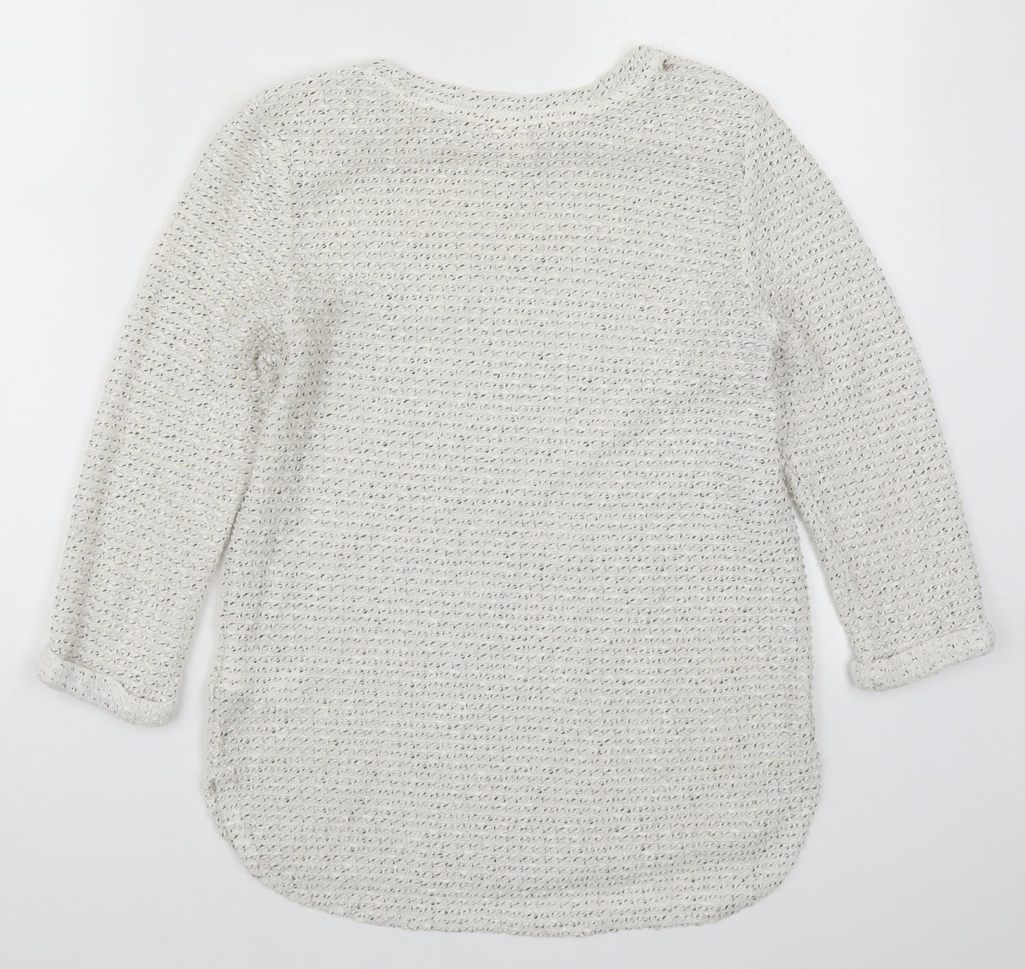 H&M Womens White  Knit Pullover Jumper Size XS