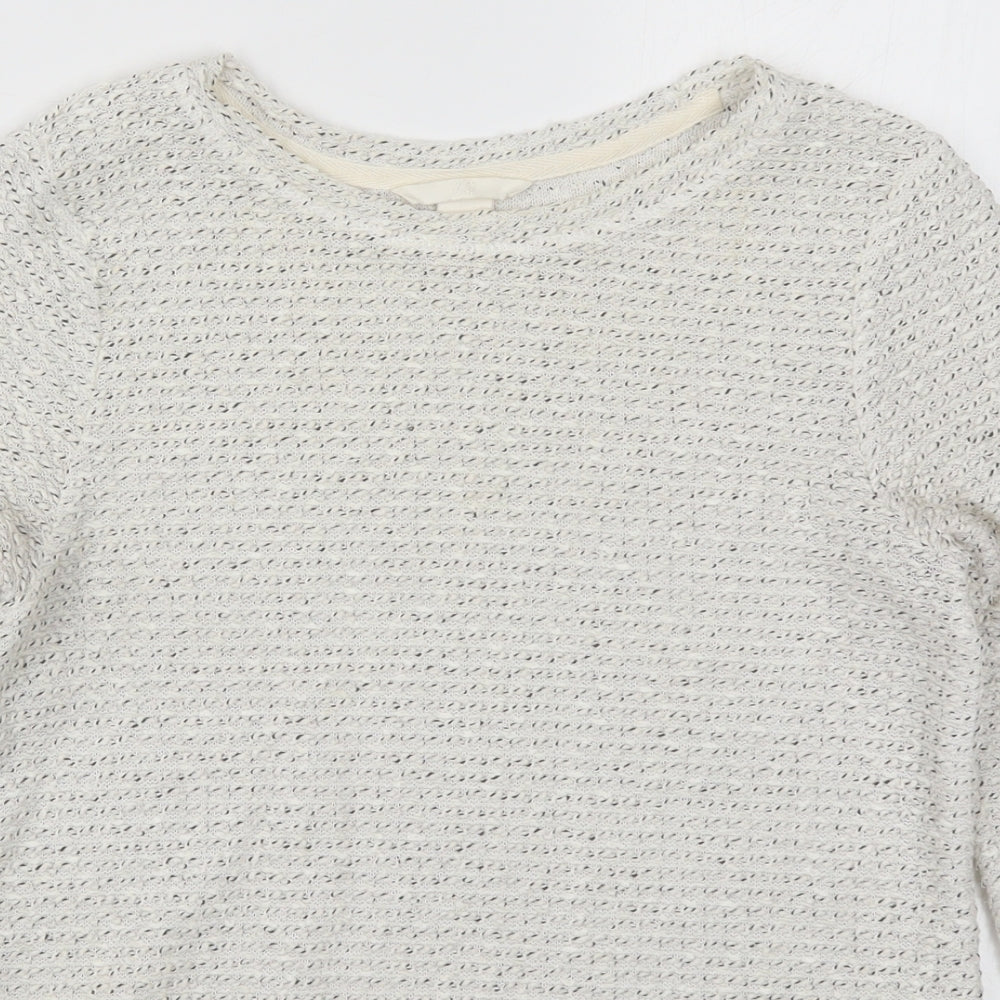 H&M Womens White  Knit Pullover Jumper Size XS