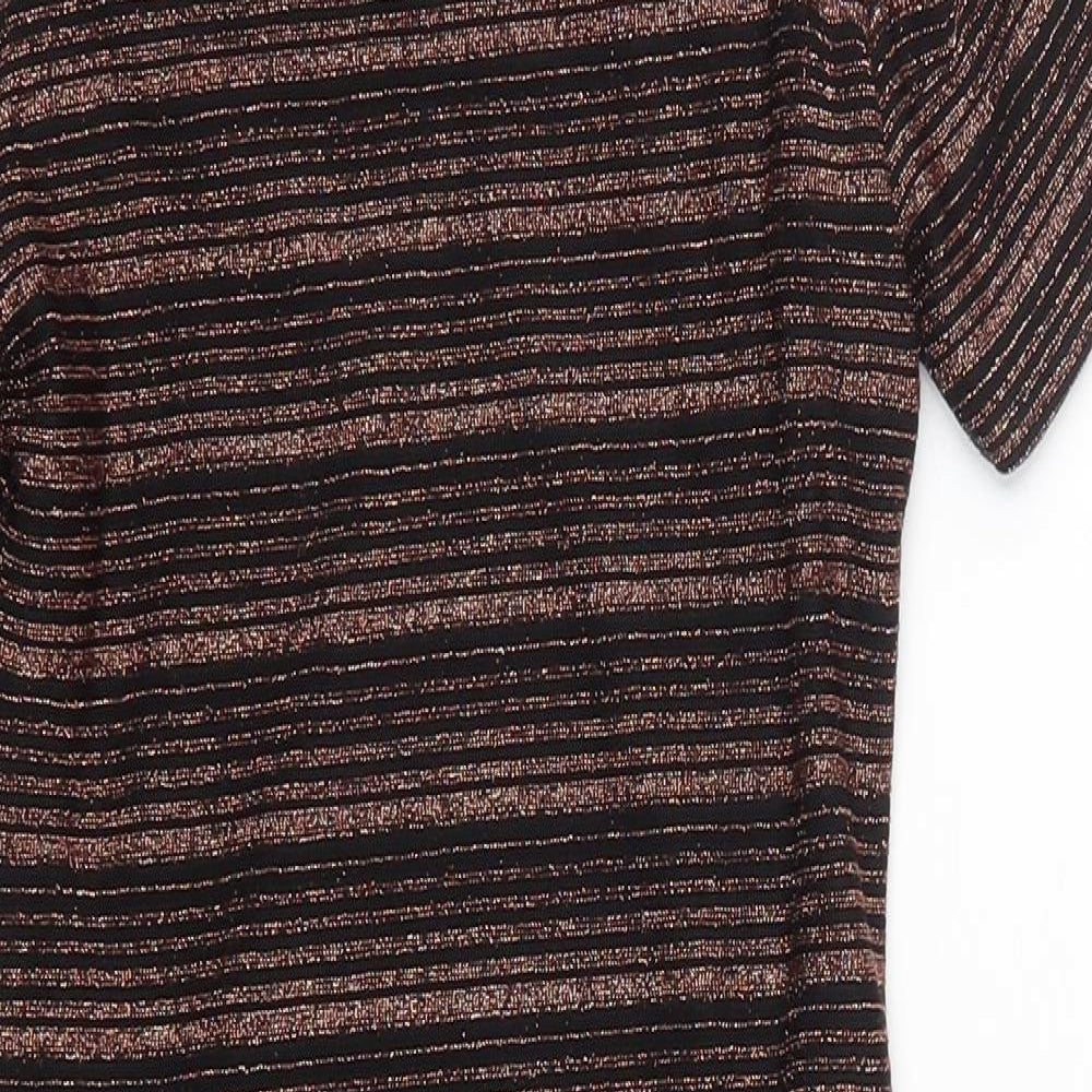New Look Womens Brown Striped  Bodycon  Size 8