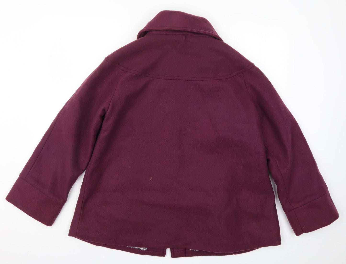 Anne De Lancay Womens Purple   Pea Coat Coat Size 14
