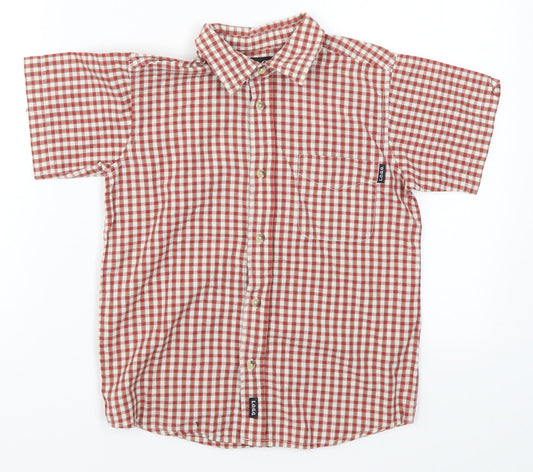 Logg Boys Red Check  Basic Button-Up Size 4 Years