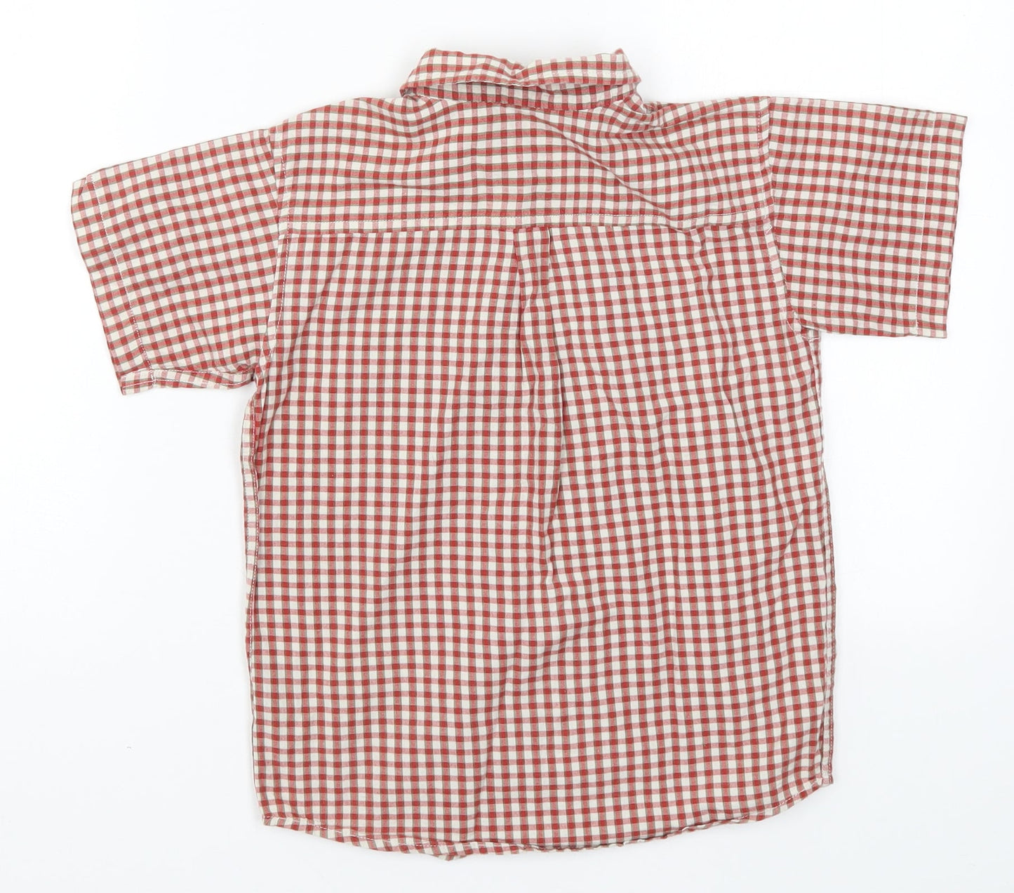 Logg Boys Red Check  Basic Button-Up Size 4 Years