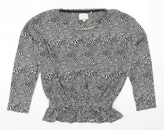 NEXT Womens Black Geometric  Top Pyjama Top Size 16  - Love Hearts
