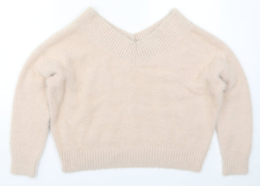 New Look Girls Pink  Knit Pullover Jumper Size 14-15 Years