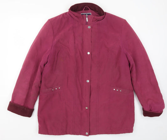 Isle Womens Pink   Overcoat Coat Size 18