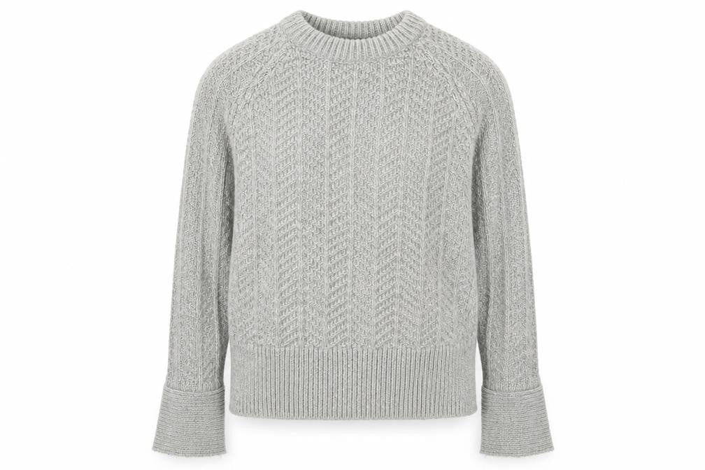 H&M Womens Grey  Knit Pullover Jumper Size S
