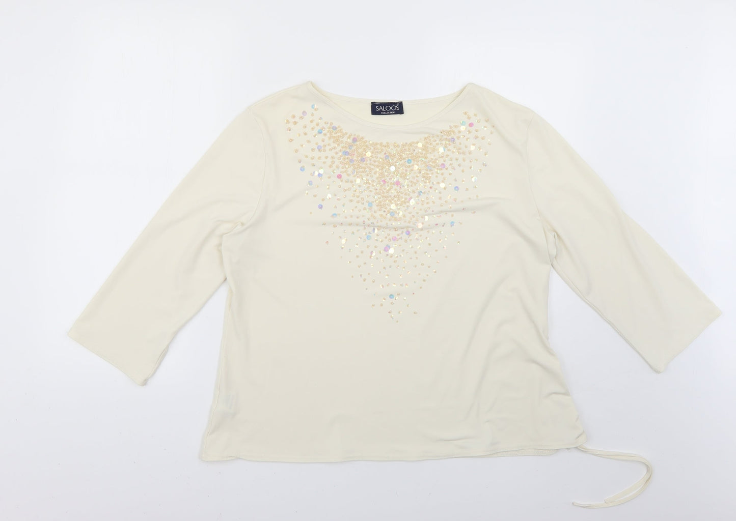 saloos collection Womens Beige   Basic Blouse Size 2XL