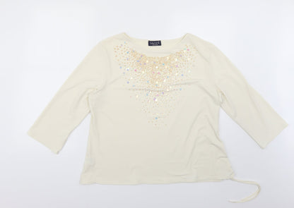 saloos collection Womens Beige   Basic Blouse Size 2XL