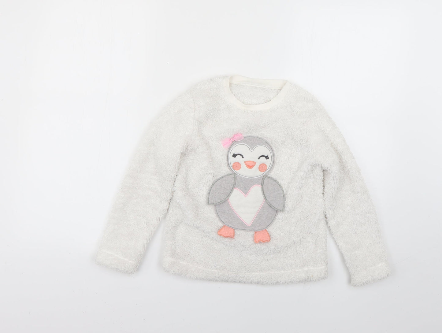 gorge Girls White Solid  Top Pyjama Top Size 6-7 Years
