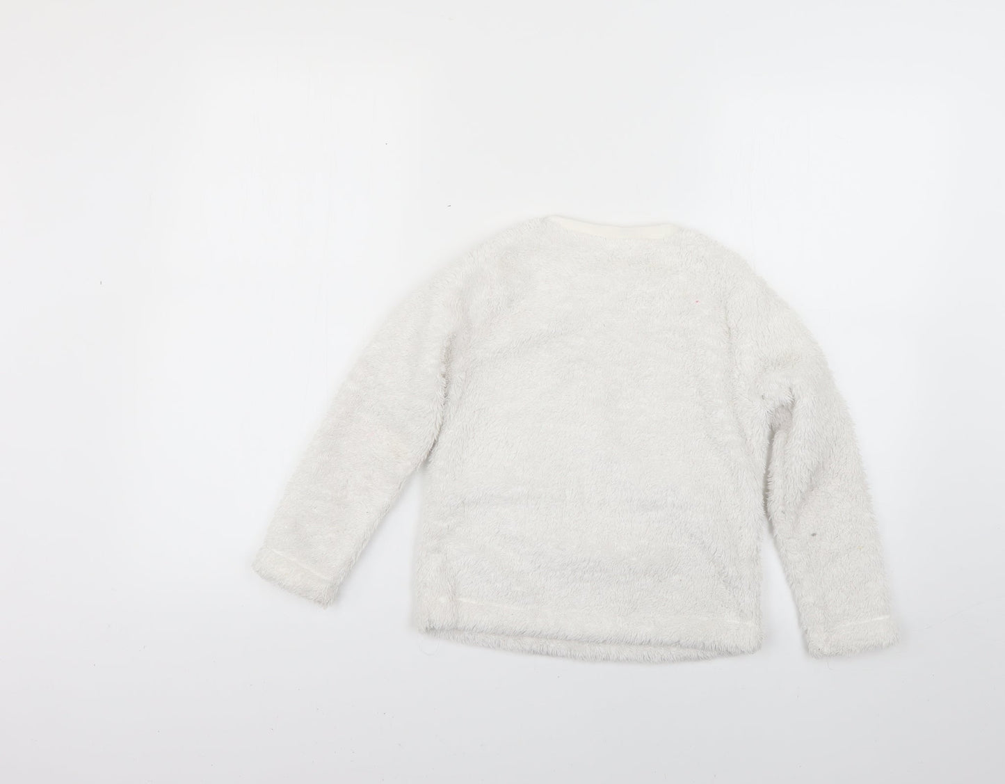 gorge Girls White Solid  Top Pyjama Top Size 6-7 Years