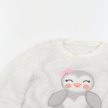 gorge Girls White Solid  Top Pyjama Top Size 6-7 Years