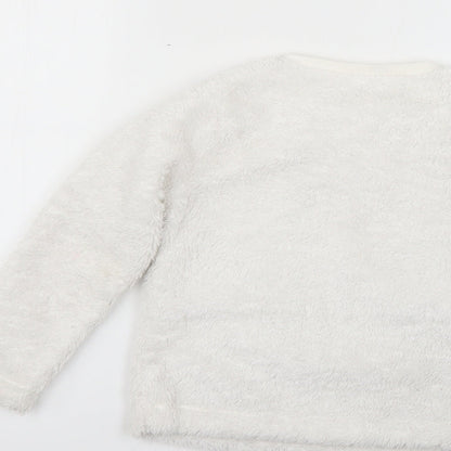 gorge Girls White Solid  Top Pyjama Top Size 6-7 Years