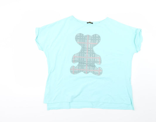 la pia Womens Blue   Basic T-Shirt Size S