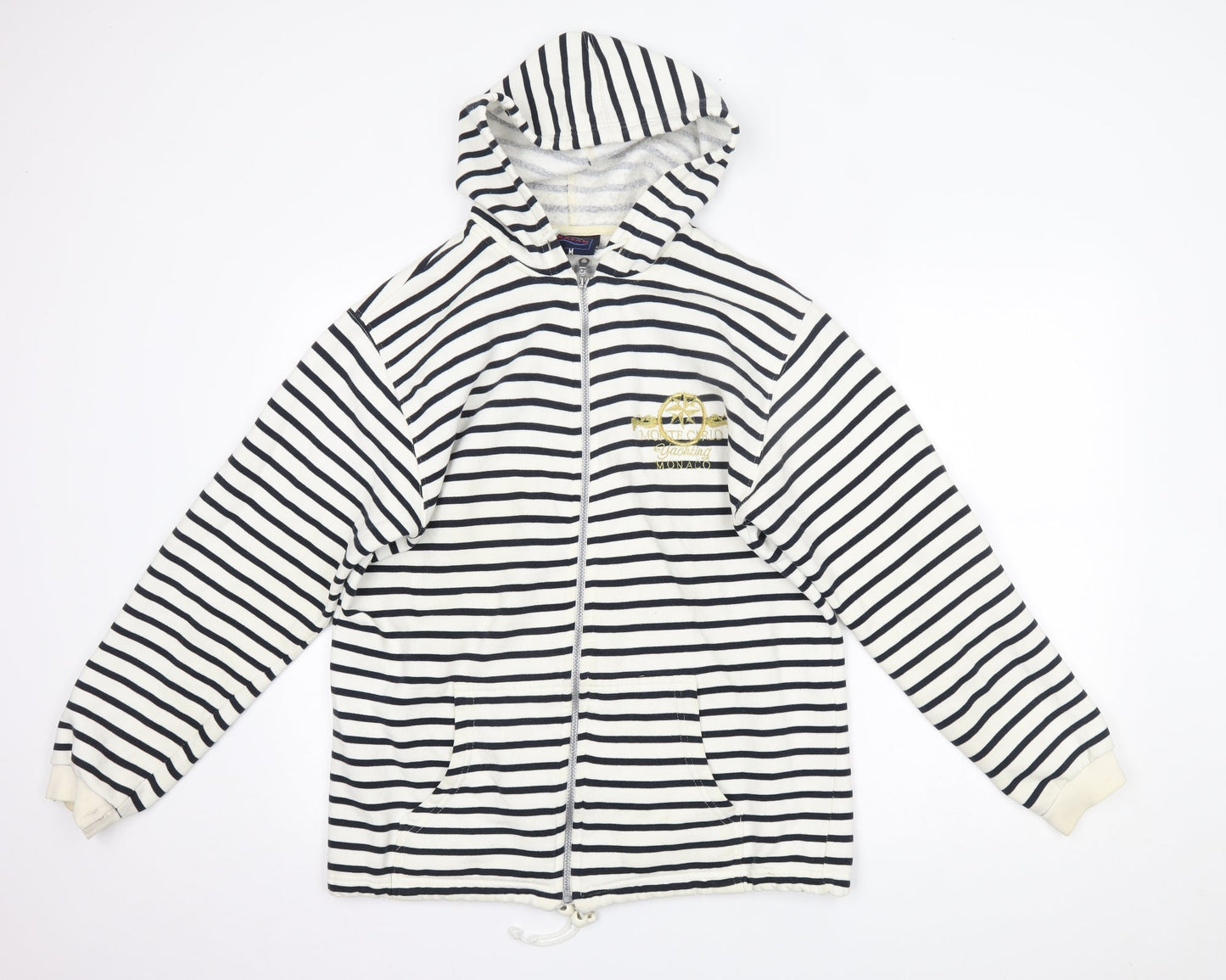 Rayar Womens White Striped  Jacket  Size M