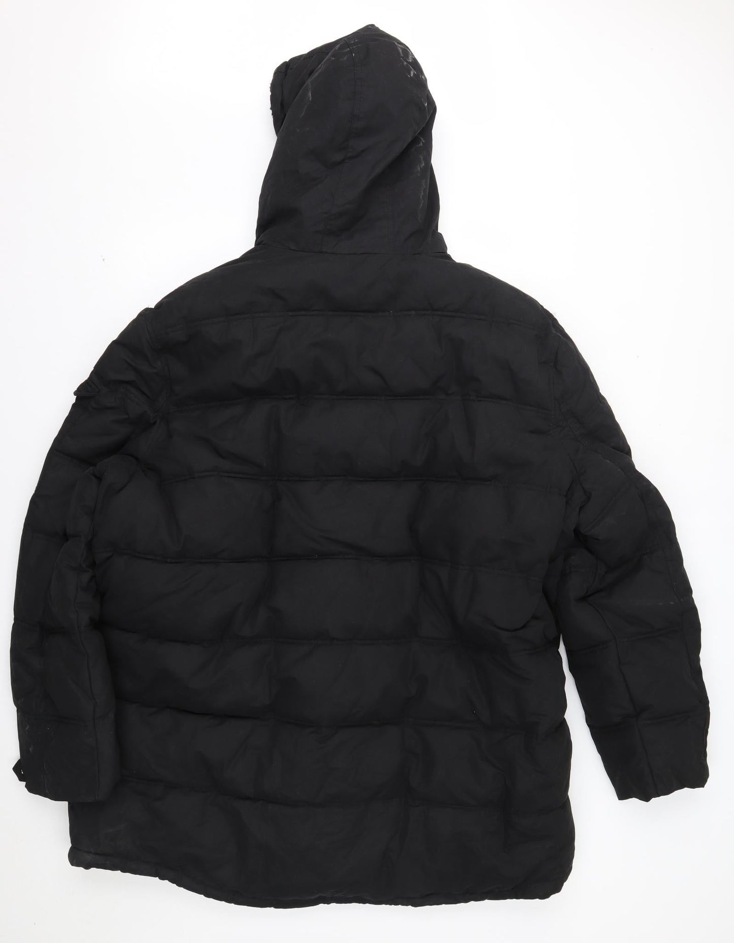 F&F Mens Black   Overcoat Coat Size 3XL