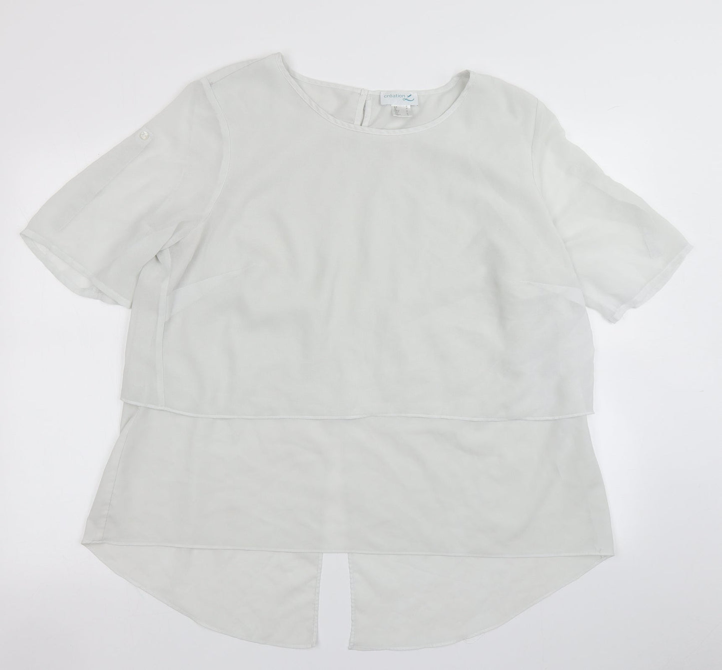 Creation L Womens Grey   Basic Blouse Size 20