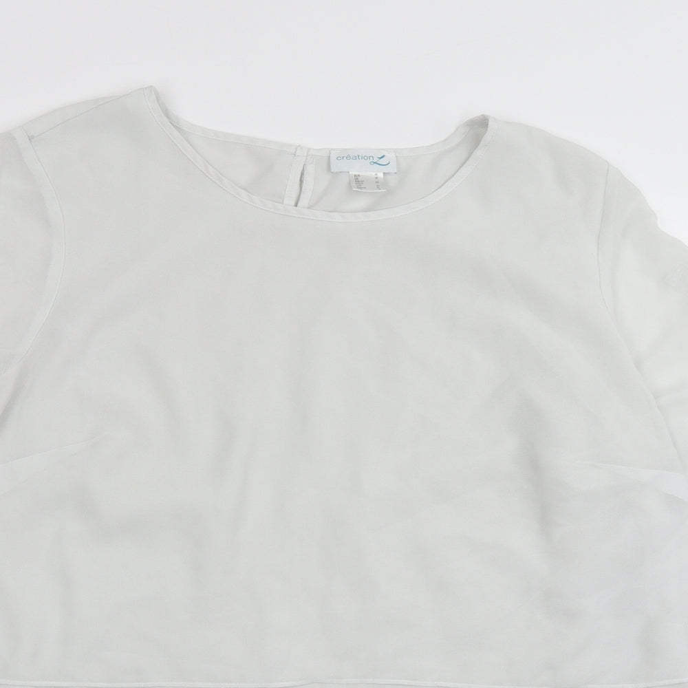 Creation L Womens Grey   Basic Blouse Size 20
