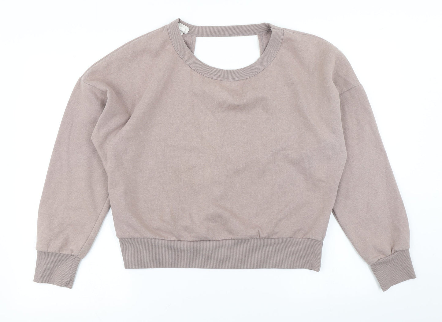 H&M Womens Brown   Pullover Sweatshirt Size S  - Cut out back