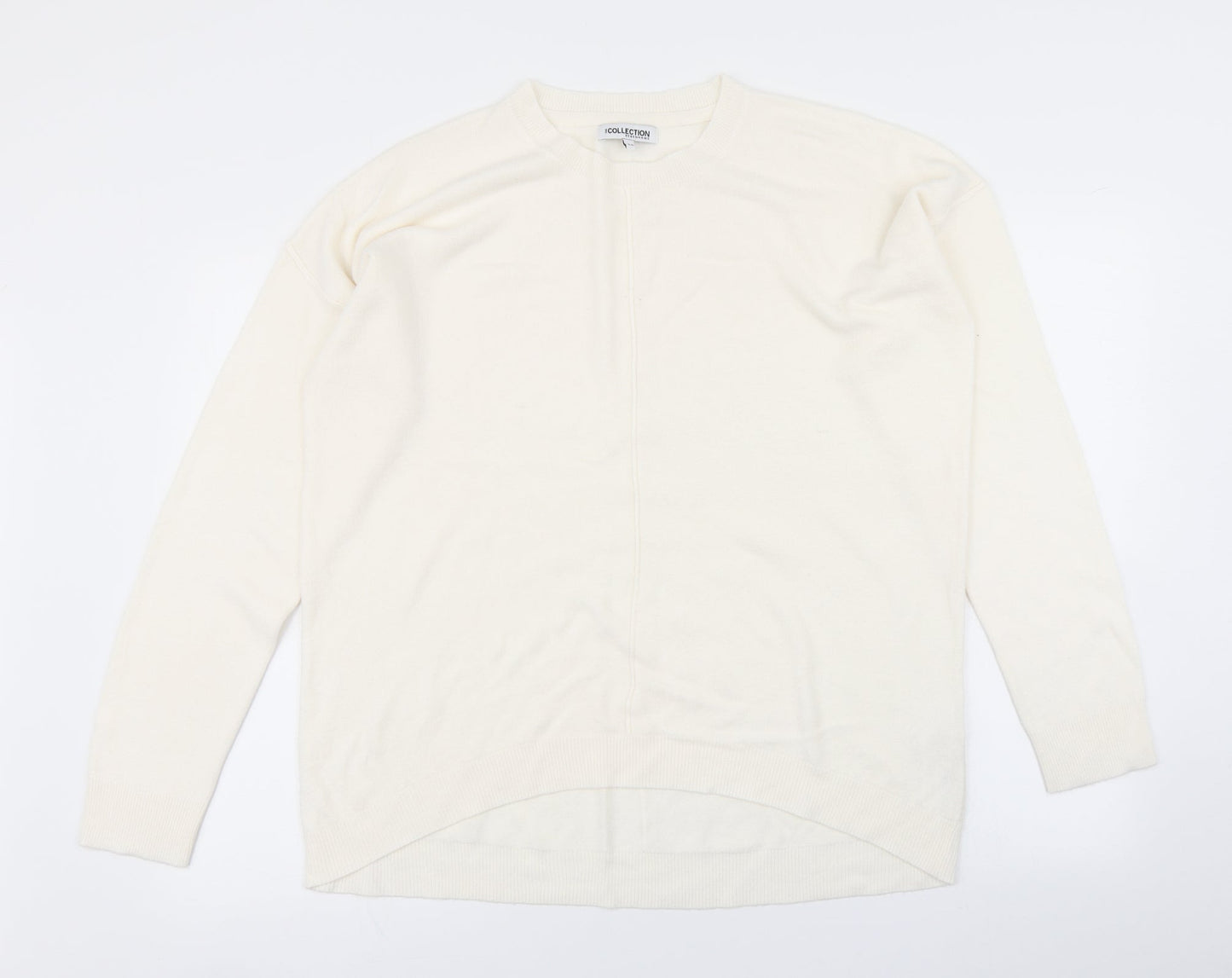 The Collection Womens Ivory  Knit Pullover Jumper Size 14