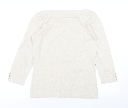 NEXT Womens Beige  Knit Pullover Jumper Size 10